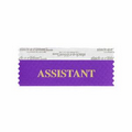 Assistant Award Ribbon w/ Gold Foil Imprint (4"x1 5/8")